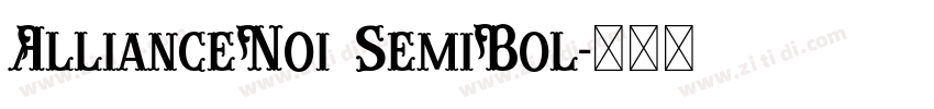 AllianceNo1 SemiBol字体转换